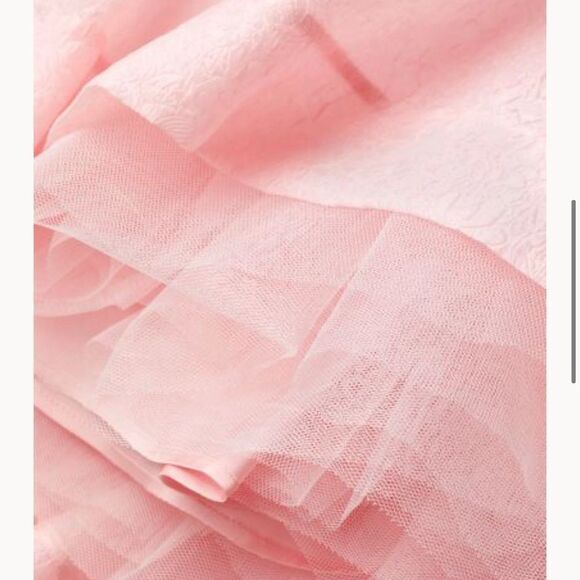 Simone Rocha x H&M Short Cloqué Mini Fit & Flare Dress Pink M - Picture 12 of 12